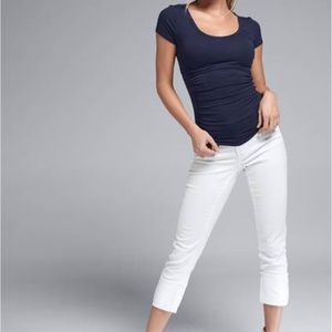 Style & Co Bright White Wide Hem Capri